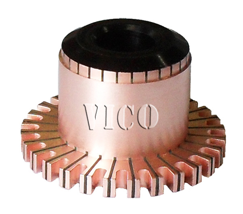 Slot Type Commutator For Car Wipers
